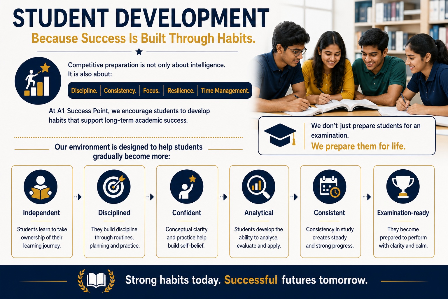 Student development through discipline, focus and study habits